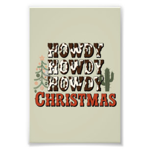 Impression Photo Cadeau de Noël de fête de famille de Noël Howdy Ho