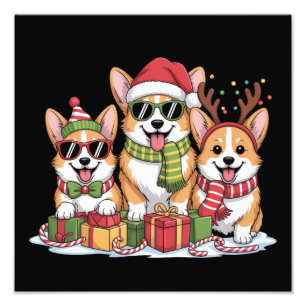 Impression Photo Cadeau de Noël pour maman amateur de chien Corgi