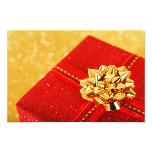 Impression Photo Cadeau de Noël rouge (Devant)