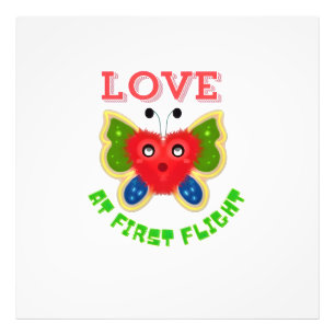 Impression Photo Cadeau Papillon en Forme de Cœur Flou Personnalisé