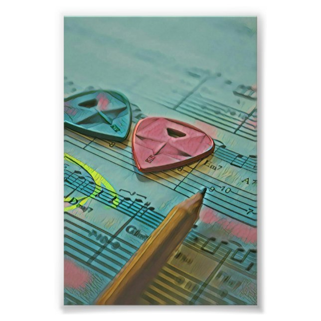 Impression Photo Cadeau vintage pour guitariste (Devant)