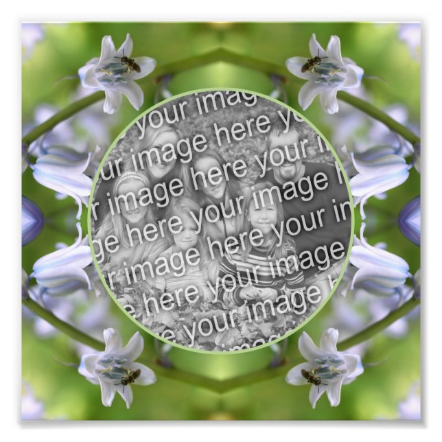 Impression Photo Cadre Abeille Sur Fleur de Jacinthe Créer Votre Pr (Devant)