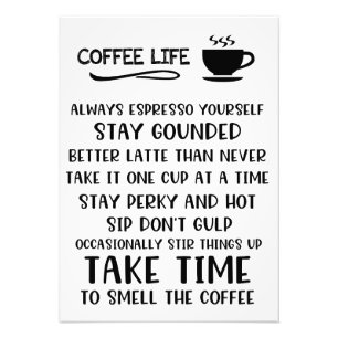 Impression Photo Café Lover La vie du café Motivation