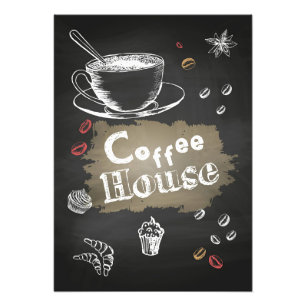 Impression Photo Café Lover Maison de café Blackboard