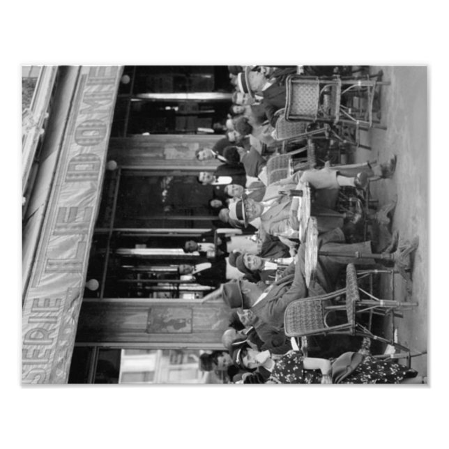 Impression Photo Café Paris Noir & Blanc (Devant)