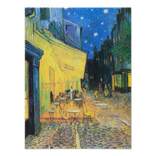 Impression Photo Café Terrasse à la nuit par Vincent van Gogh