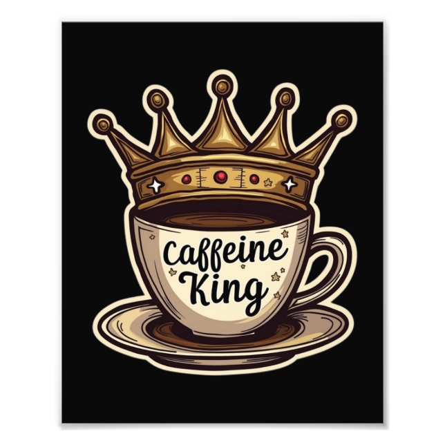 Impression Photo Caféine King - Couronné De Café (Devant)