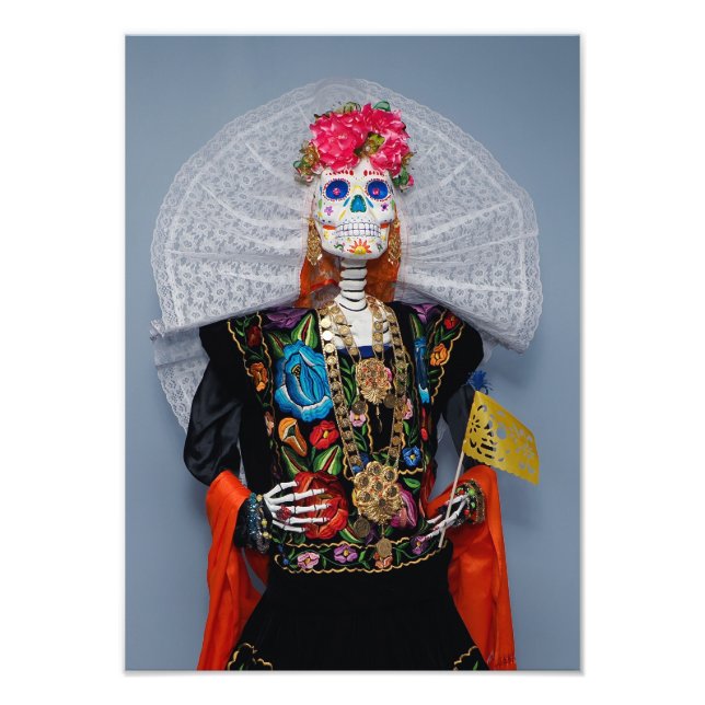 Impression Photo Calavera Catrina Tehuana (Devant)