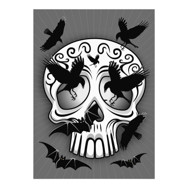 Impression Photo Calaveras décoratives Halloween (Devant)