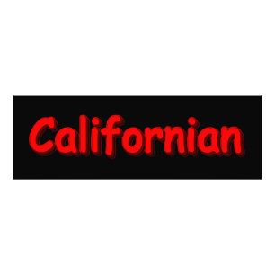 Impression Photo "Californian" Joli Design. Acheter maintenant