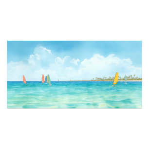 Impression Photo Calmes planchistes sur mer Aquarelle