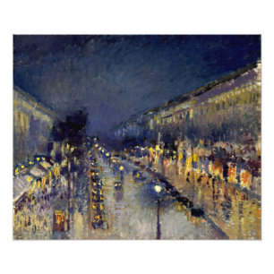Impression Photo Camille Pissarro - Boulevard Montmartre la nuit