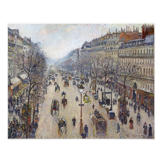 Impression Photo Camille Pissarro - Boulevard Montmartre, matin (Devant)