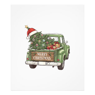 Impression Photo Camion de Noël Vintage Joyeux Noël Hommes Femmes 