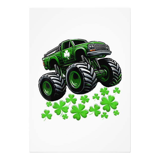 Impression Photo Camion Monstre St Patrick Jour de la Saint-Patrick (Devant)