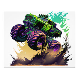 Impression Photo Camion monstre vert