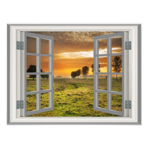 Impression Photo Campagne Twilight Cow Farm USA