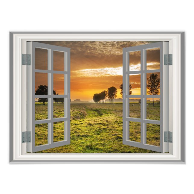 Impression Photo Campagne Twilight Cow Farm USA (Devant)