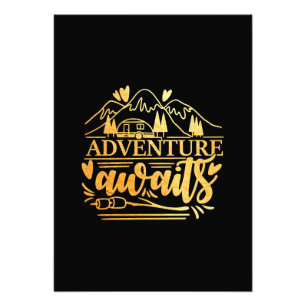 Impression Photo Camper Cadeau Aventure Is Await