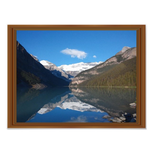 Impression Photo Canada Lake Louise Rocky Mountain Wood Fragment Im (Devant)