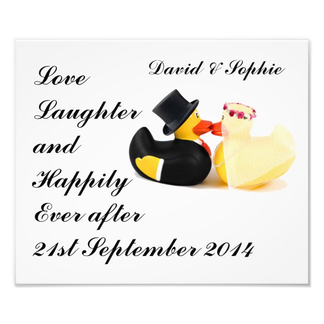 Impression Photo Canards de mariage amour rire (Devant)