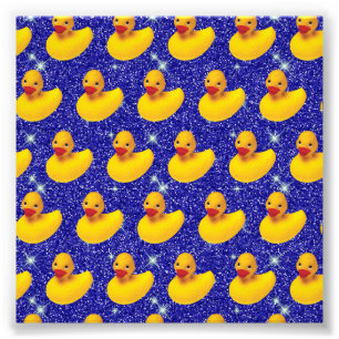 Impression Photo Canards en caoutchouc drôles Ferme de caneton jaun