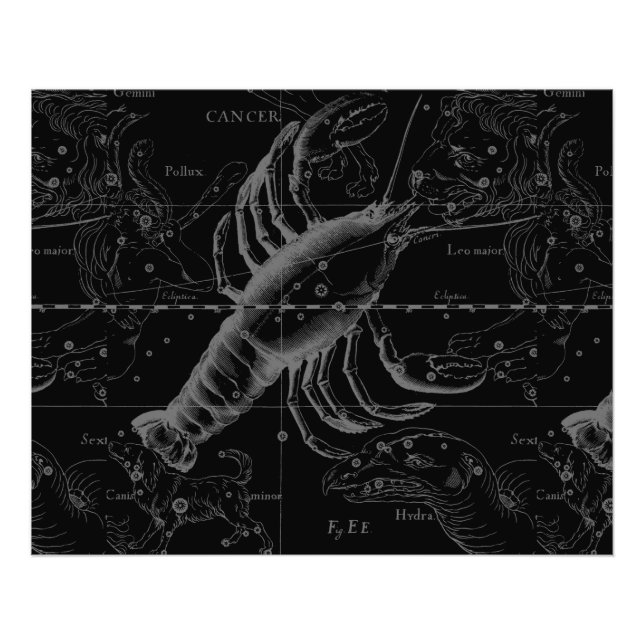 Impression Photo Cancer Constellation Hevelius 1690 Décor (Devant)