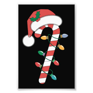Impression Photo Canne de bonbon de Noël Santa Xmas Enfants 