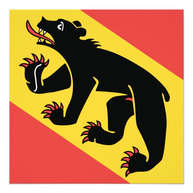 Impression Photo Canton of Bern flag Switzerland symbol (Devant)