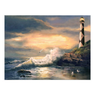 Impression Photo Cape Lookout Lighthouse Caroline du Nord au couche