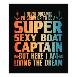 Impression Photo Capitaine de bateau cool pour hommes femmes voile
