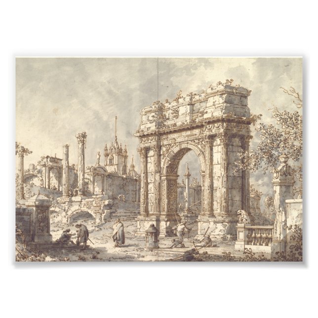 Impression Photo Caprice avec un arc de triomphe romain (Devant)