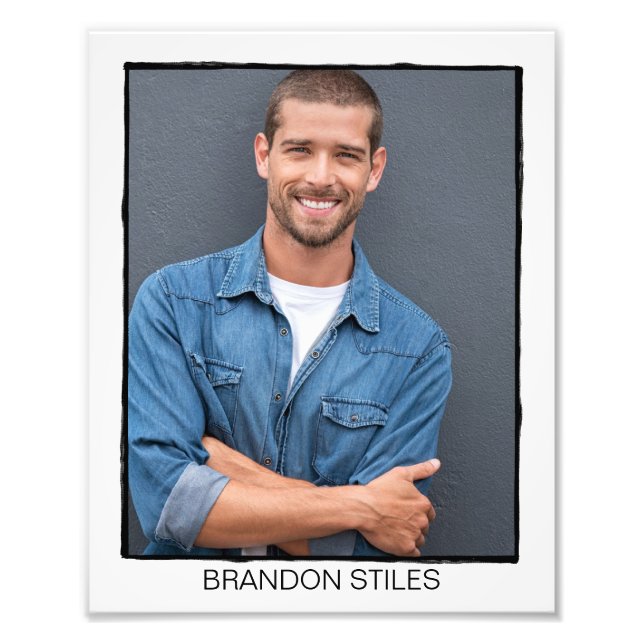 Impression Photo Capture d'écran de l'acteur rétro en ligne de bord (Devant)