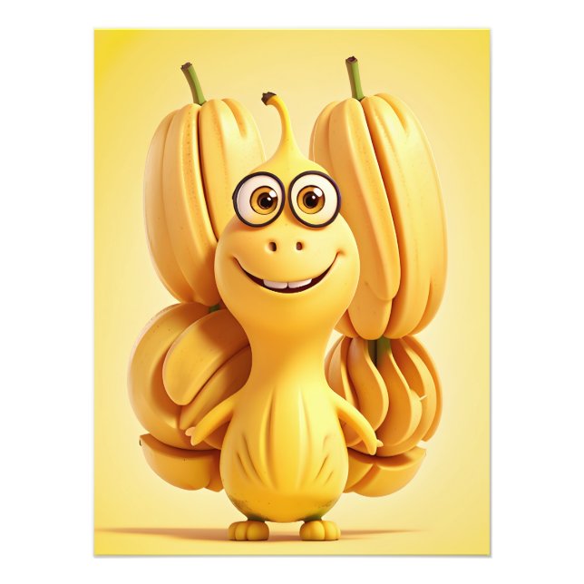 Impression Photo Caractère de banane drôle (Devant)