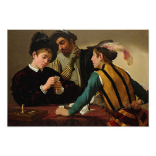 Impression Photo Cardsharps, 1595 par Caravaggio