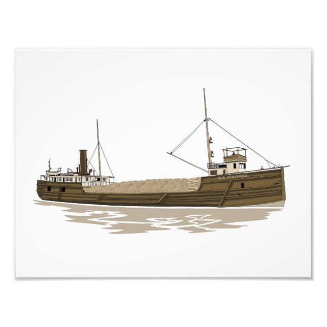 Impression Photo cargo des Grands Lacs W.R. Stafford (Devant)