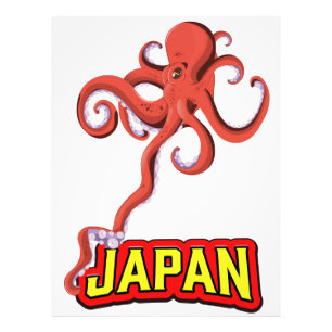 Impression Photo Caricature de calmar géant du Japon