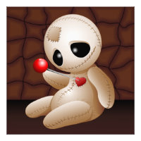 Caricature de poupée vaudou en amour