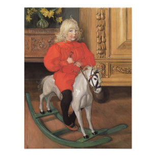 Impression Photo Carl Larsson Murre Boy à cheval à bascule