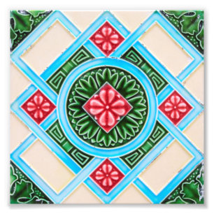 Impression Photo Carreaux floraux de Peranakan