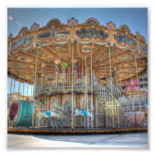 Impression Photo Carrousel extérieur fleuri