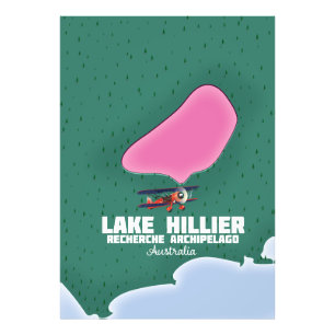 Impression Photo Carte australienne du lac Hillier.
