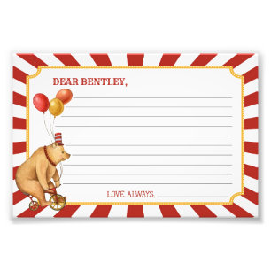 Impression Photo Carte Circus Time Capsule pour anniversaire ou béb