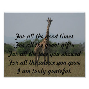 Impression Photo carte d'appréciation du pasteur