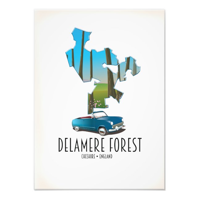 Impression Photo Carte de Delamere Forest Cheshire Angleterre (Devant)