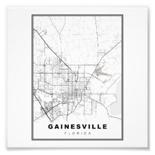 Impression Photo Carte de Gainesville