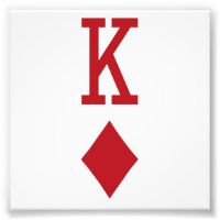 Carte de jeu rouge King of Diamonds