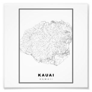 Impression Photo Carte de Kauai