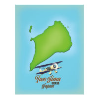 Carte de l'île Iwo Jima Japon