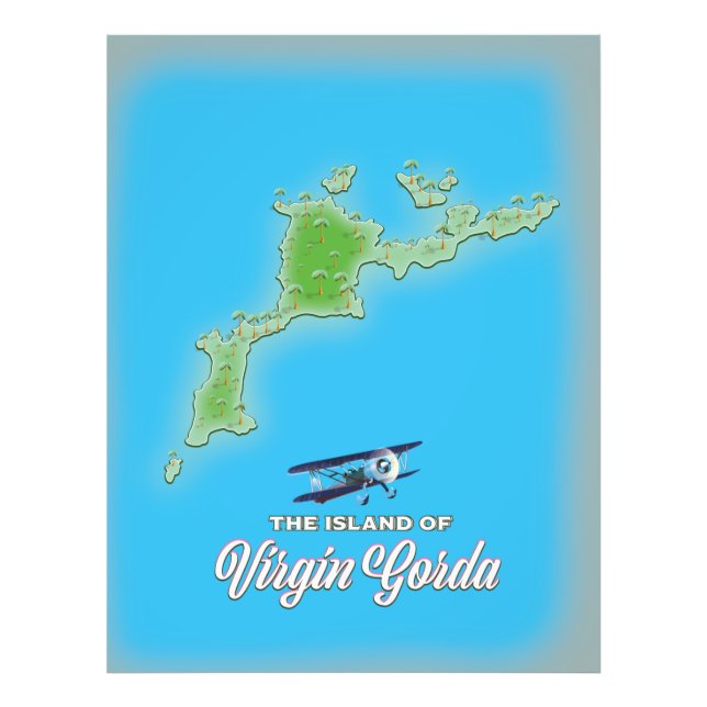 Impression Photo Carte de Virgin Gorda (Devant)